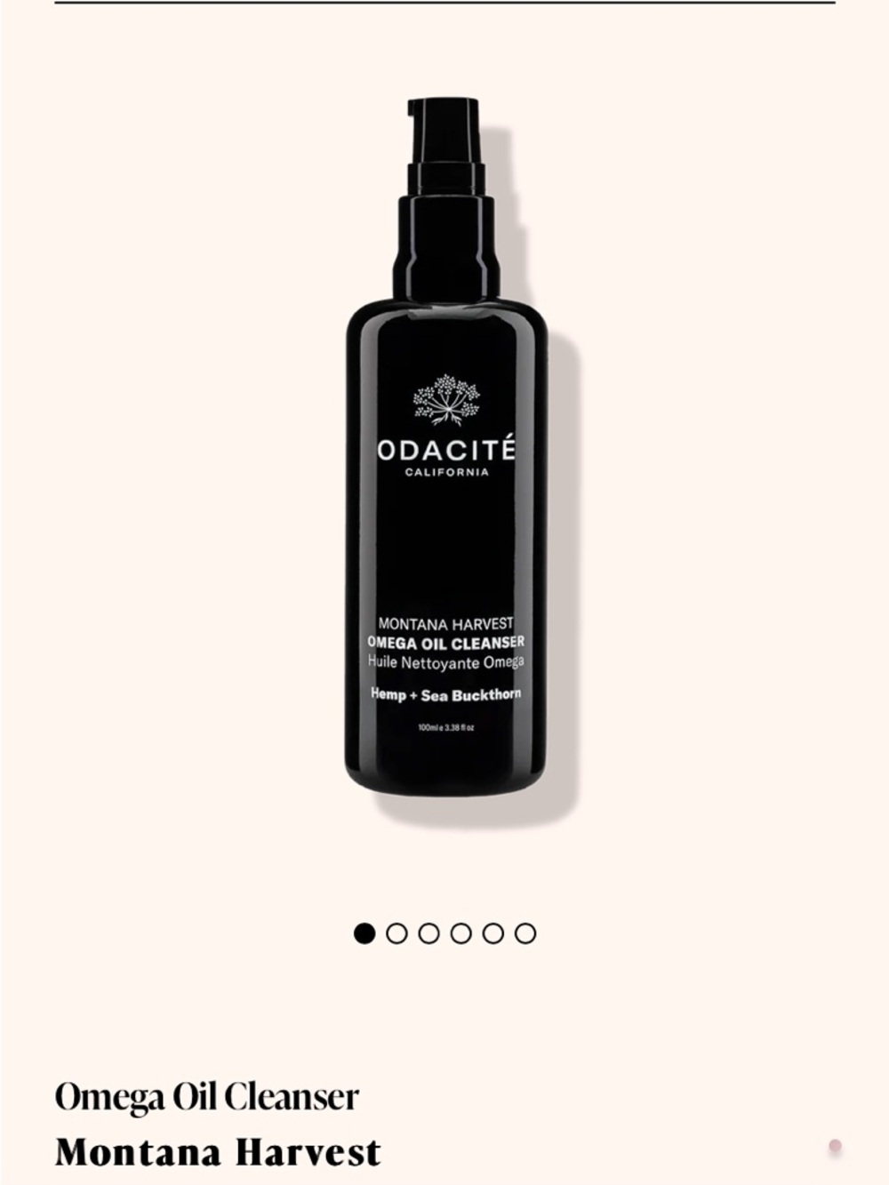 Odacite Montana Harvest Omega Oil Cleanser